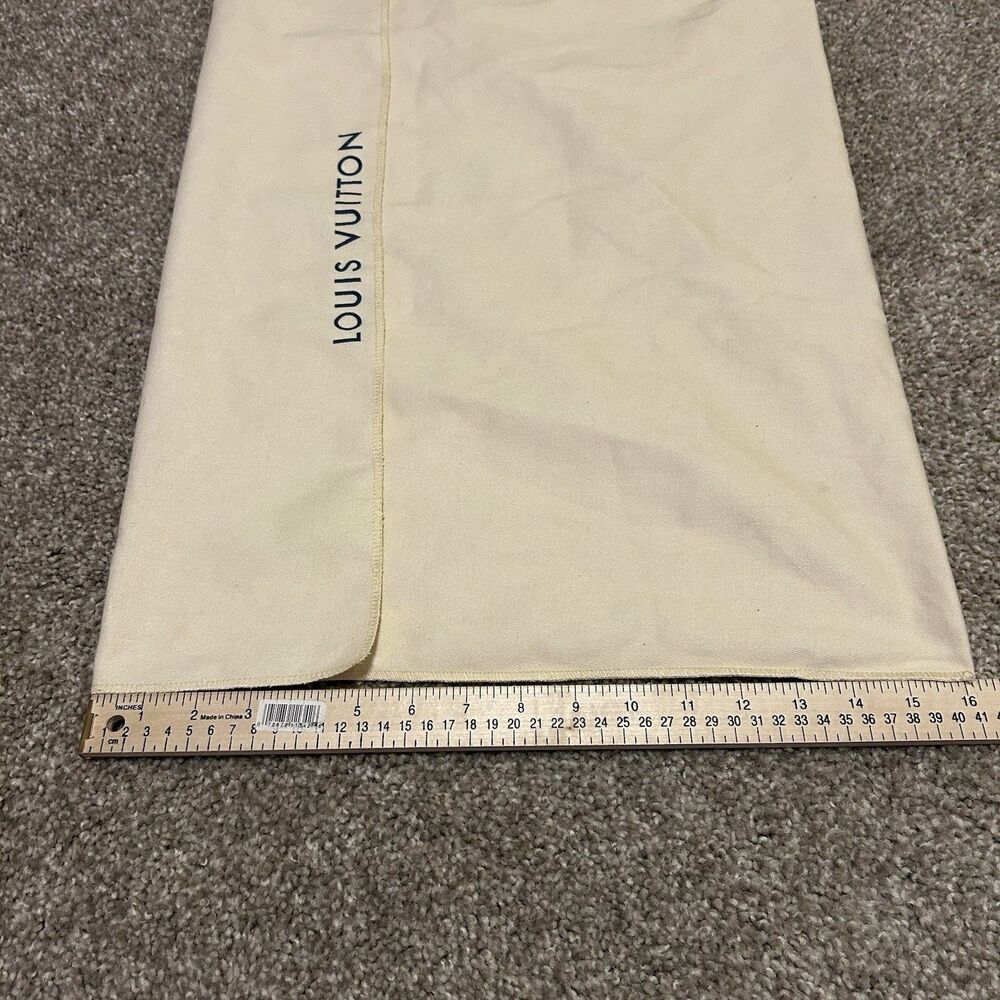 Louis Vuitton Fold Over Flap Top Envelope Dust Bag Beige Cream Blue - 22" x 16" - Picture 8 of 9